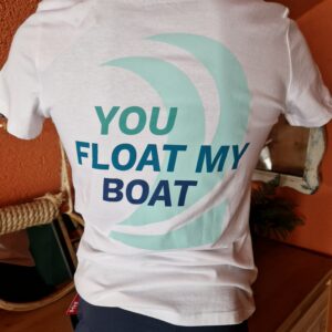 float my boat white t-shirt for man