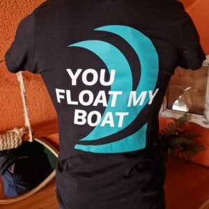 float my boat black t-shirt for man