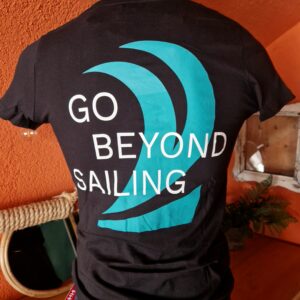 go beyond  sailing black t-shirt for men