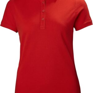 W CREW PIQUE 2 POLO ALERT RED