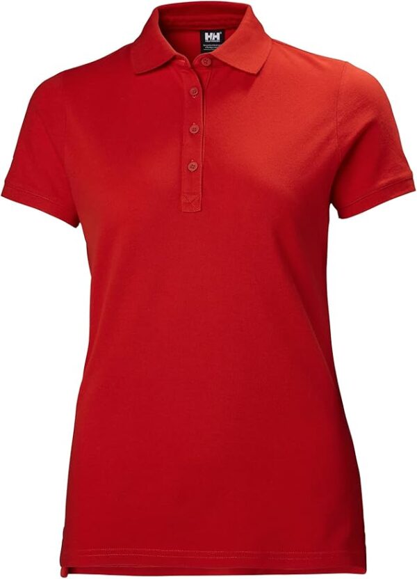 W CREW PIQUE 2 POLO ALERT RED