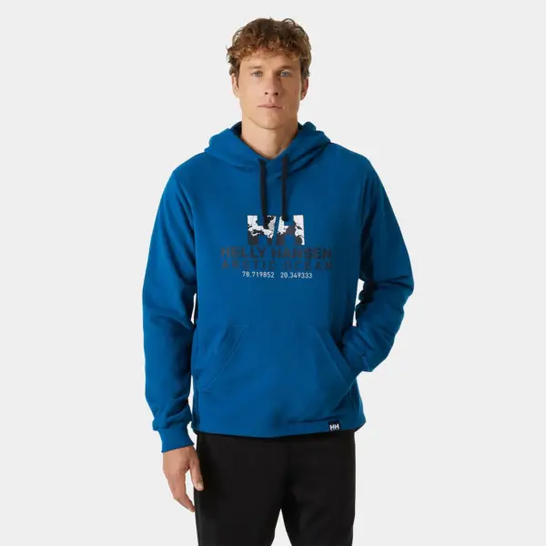 M Arctic Ocean Organic Cotton Hoodie DEEP FJORD