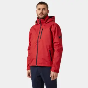 M CREW JACKET HOODED RED