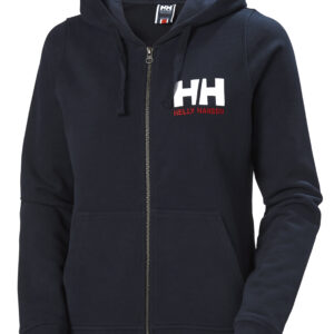 W Logo full zip hoodie navy