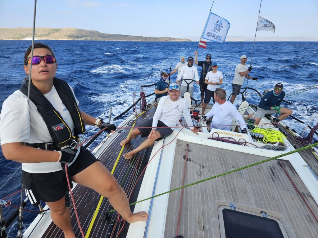 Regatta crew on deck of the Solaris 44.1 TRINITY+