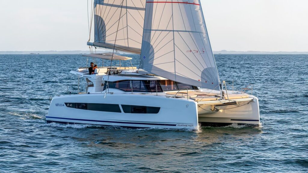 Catamaran under sail on the Adriatic